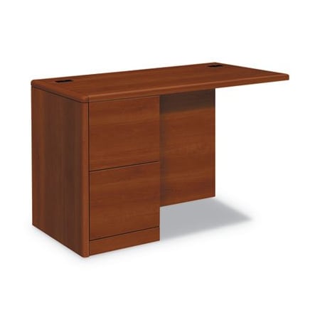 Hon HON, 10700 SERIES FULL LEFT PEDESTAL RETURN, 48W X 24D X 29 1/2H, COGNAC 10712LCO